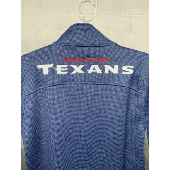 NWT Houston Texans Waffle Knit Quarter Zip Pullover Mens NFL Team Apparel Unisex - Picture 5 of 10